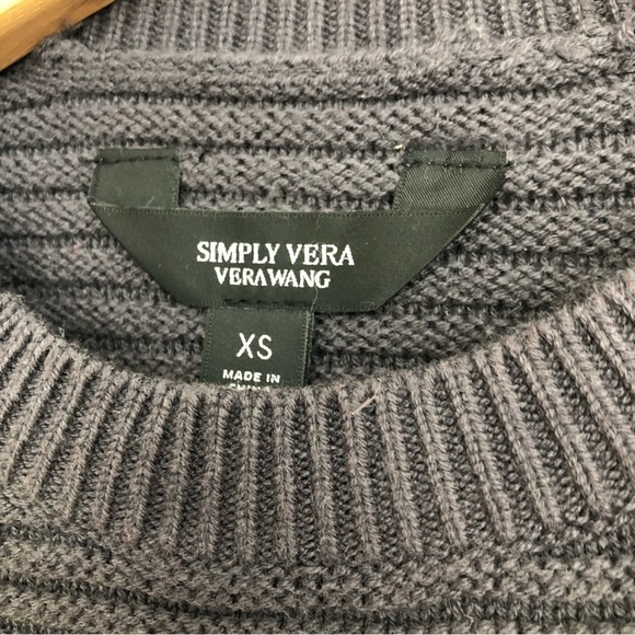 SIMPLY VERA Women’s Gray Knitted Sweater Tunic Dark Academia Size XS - Picture 5 of 9